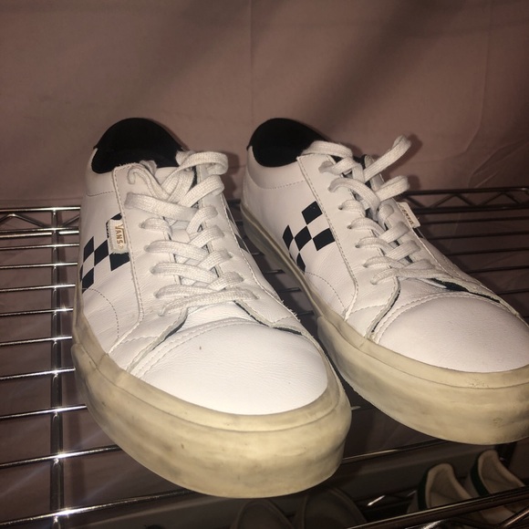 vans checkered court white sneaker - Picture 2 of 5